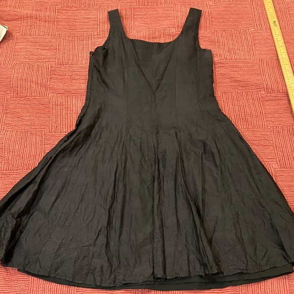 Black Silk size 6 “Eva Blue” brand Elegant Black Midi Dress - Picture 11 of 14